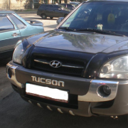 Накладка на передний бампер (губа) для Hyundai Tucson (2004 - 2014)