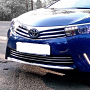 Хром на передний и задний бампер для Toyota Corolla (2013 - ...)