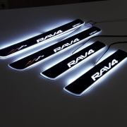 Накладки на пороги (неон) для Toyota RAV4 (2006 - 2012)