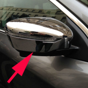 Хром на зеркала с вырезами под повторители для Nissan Rogue (2014 - ...)