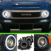 Передние фары (темные) для Toyota FJ Cruiser (2006 - ...)