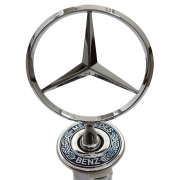 Эмблема капота на ножке с логотипом и гербом для Mercedes W202 (1993 - 2000)