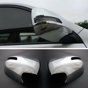 Цельные накладки на зеркала с вырезами под повторители (2012+) для Toyota Land Cruiser 200 (2007 - 2015)