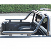 Дуга в багажник черная Ролл-Бар для Toyota Hilux (2006 - 2015)