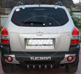 Накладка на задний бампер (губа) Hyundai Tucson (2004 - 2014)