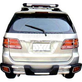 Защита заднего бампера Toyota Fortuner (2005 - ...)