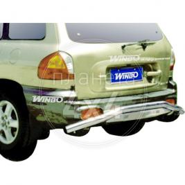 Защита заднего бампера Hyundai Santa Fe (2002 - 2005)