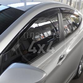 Дефлекторы дверных окон (ветровики) Hyundai Elantra (2011 - 2014)