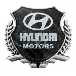 Эмблема герб карбон Hyundai