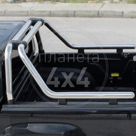 Дуга багажника хром Roll Bar на кузов пикапа Nissan Navara (2005 - 2014)