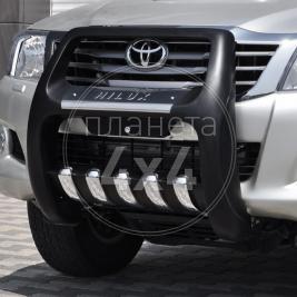 Кенгурятник высокий полиуретан с лого Toyota Hilux (2006 - 2015)